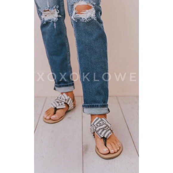 Bow Knot Thong Sandal Sling Back Sandal - Picture 4 of 16